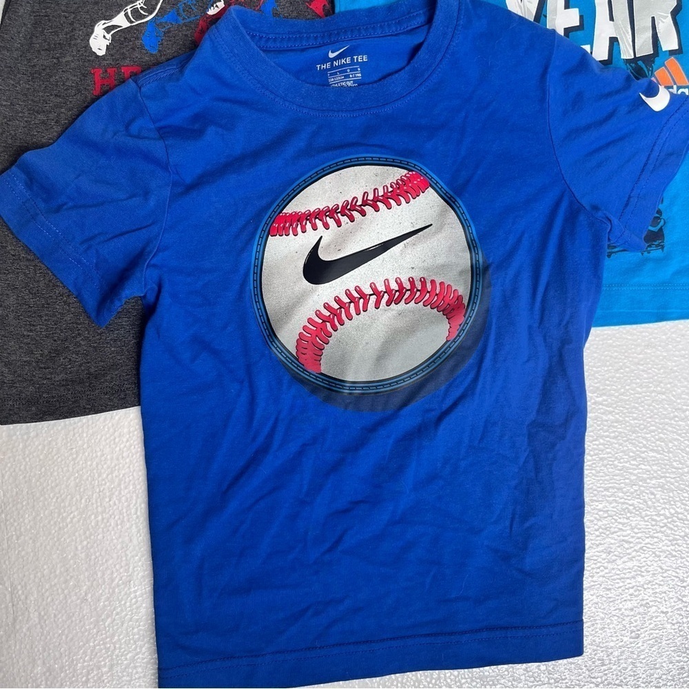 Nike Blue Short Sleeve Matching Set Athletic Tee - Picture 5 of 14